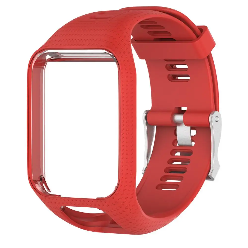 AWINNER ремешок для TomTom 2 3 часы серии Силиконовый сменный Браслет для часов Ремешок для TomTom Runner 2 3 gps часы - Цвет: Red