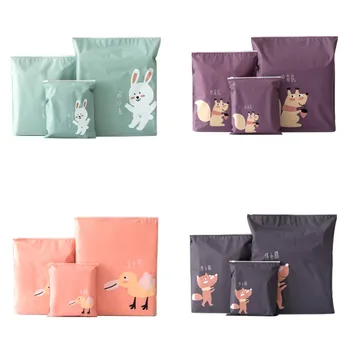 

3 Pcs Creative Travel Portable Miscellaneous Storage Bags Cartoon Pattern Practical Waterproof Belt Bags Clothing Storage