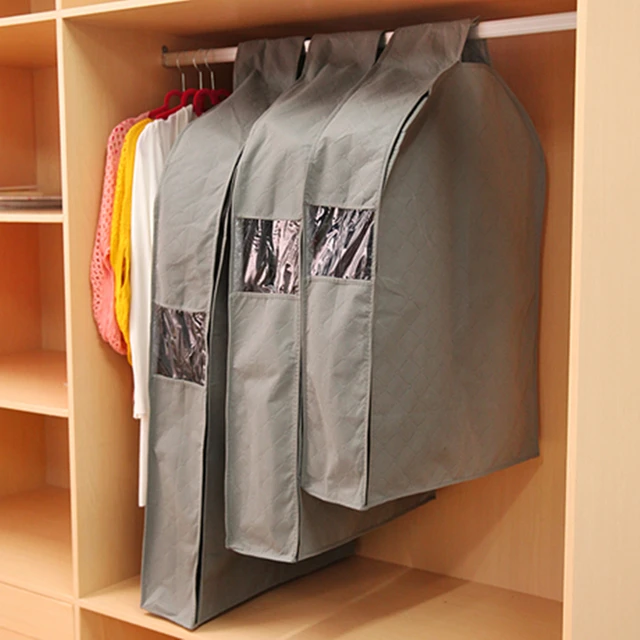 JDAERK Gray Dust Cover With Cotton padded For Suit Overcoat Jacket