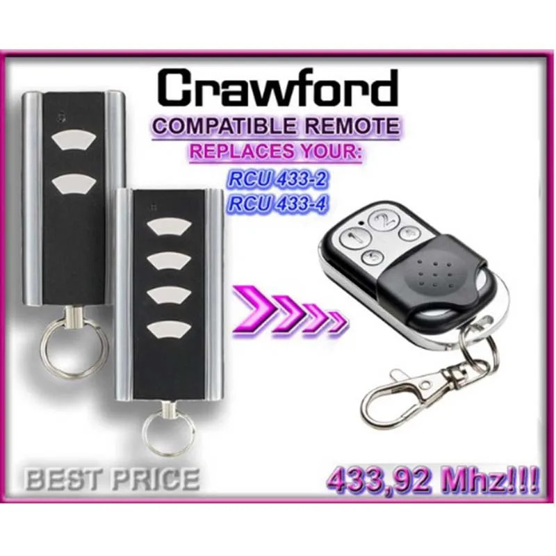 CRAWFORD RCU 433-2 433-4 компактный пульт дистанционного управления/передатчик двери 433 9