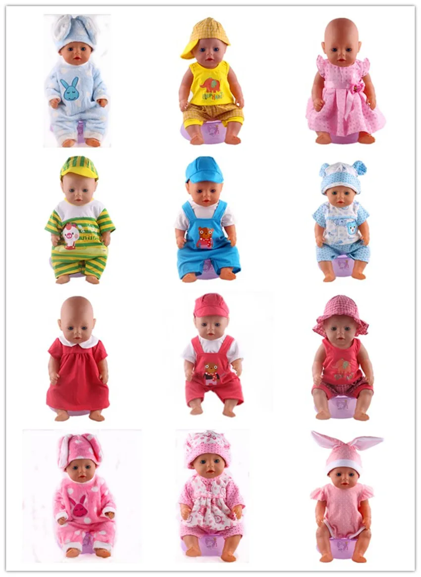 

New hot Christmas gift 14 styles doll clothes + hat suitable fit 43 cm doll accessories for selection