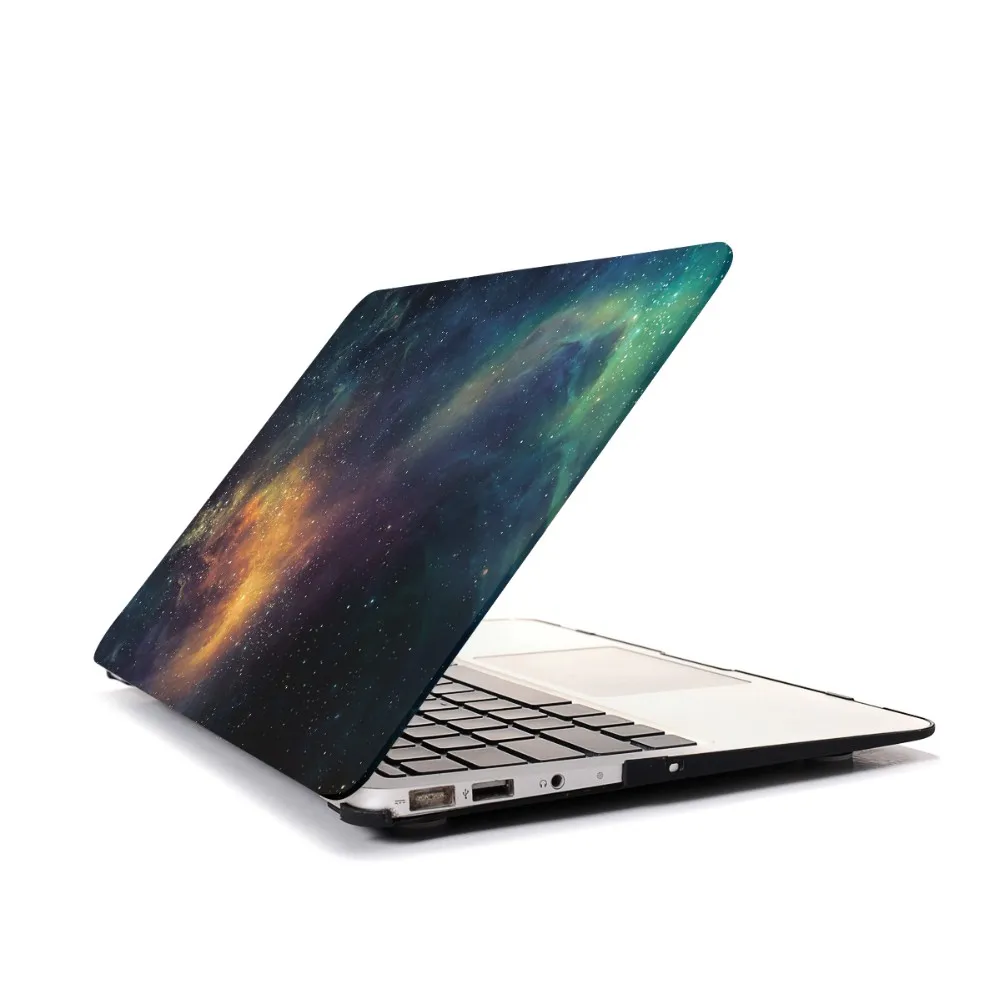RyGou для MacBook Air 13 Чехол, Galaxy Print пластиковый защелкивающийся чехол s подходит для Mac Book Air 11 13 A1932 A1370 A1465 A1369 A1466 чехол
