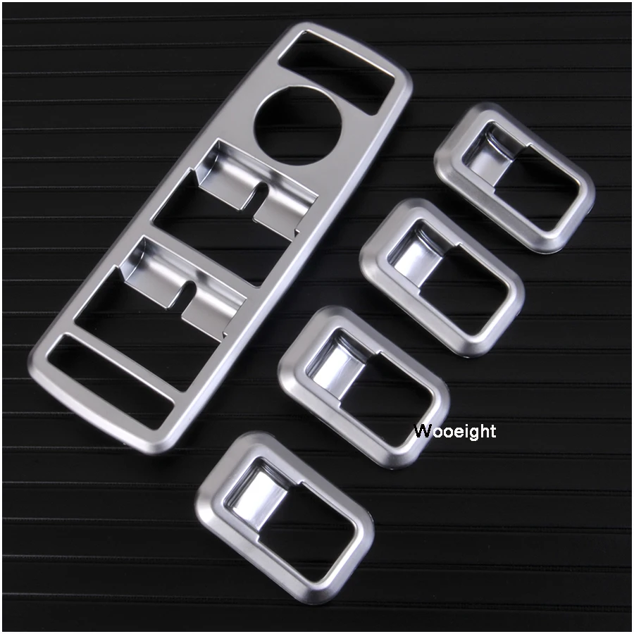 5Pcs Car Matt Chrome Interior Window Switch Button Frame Trim Panel Cover For Mercedes Benz C ML GLK Class W176 W246 W204 W212 (6)