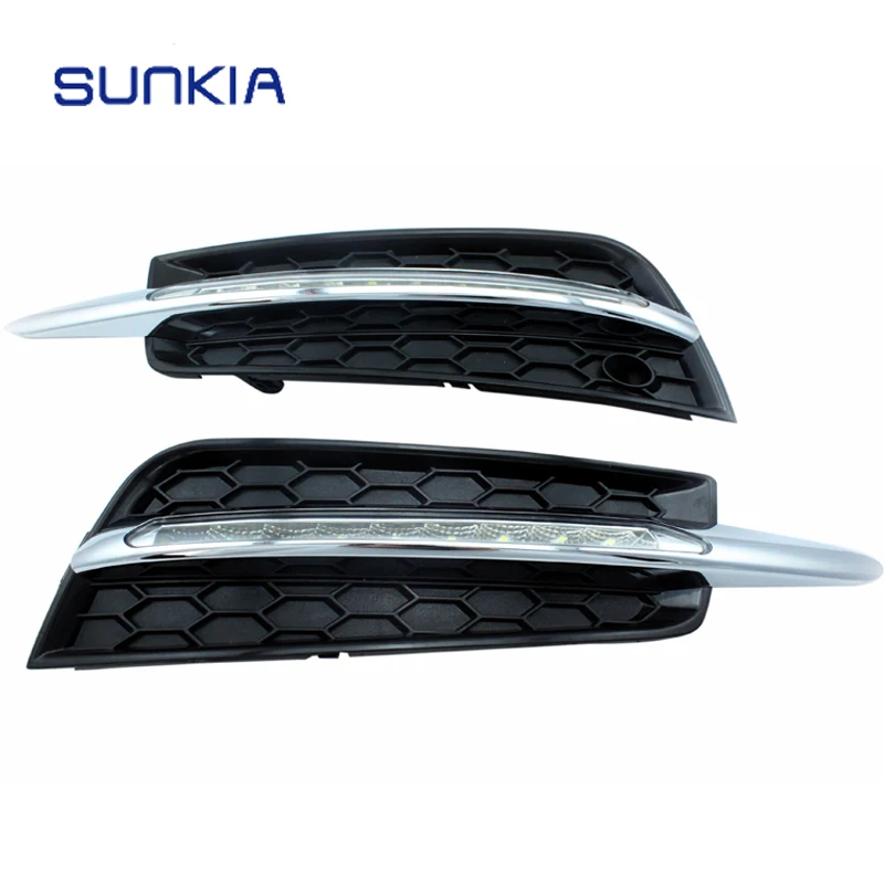 SUNKIA 2Pcs/Set LED Daytime Running Light 9LED DRL For Chevrolet Cruze (2009-2012) DRL With Turning Signal Dimmed Light sunkia 2pcs set led daytime running light waterproof drl for chevrolet malibu 2012 2013 2014 drl fog lamp modify turn signal
