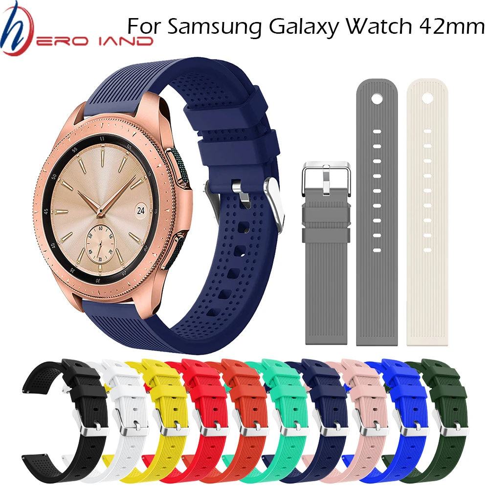 20 millimetri Cinturino In Silicone per Samsung Galaxy Orologio 42  millimetri Versione Rosa Nero A Strisce Rosso di Ricambio Fascia Del  Braccialetto Della Cinghia per SM R180|Smart Accessories| - AliExpress