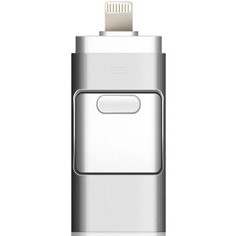 3-в-1 OTG флеш-накопитель USB 3,0 U диск Memory Stick хранения адаптер USB флэш-накопитель для iPhone и Android сотовый телефон к компьютерам(128 г - Цвет: Silver 3.0 64G