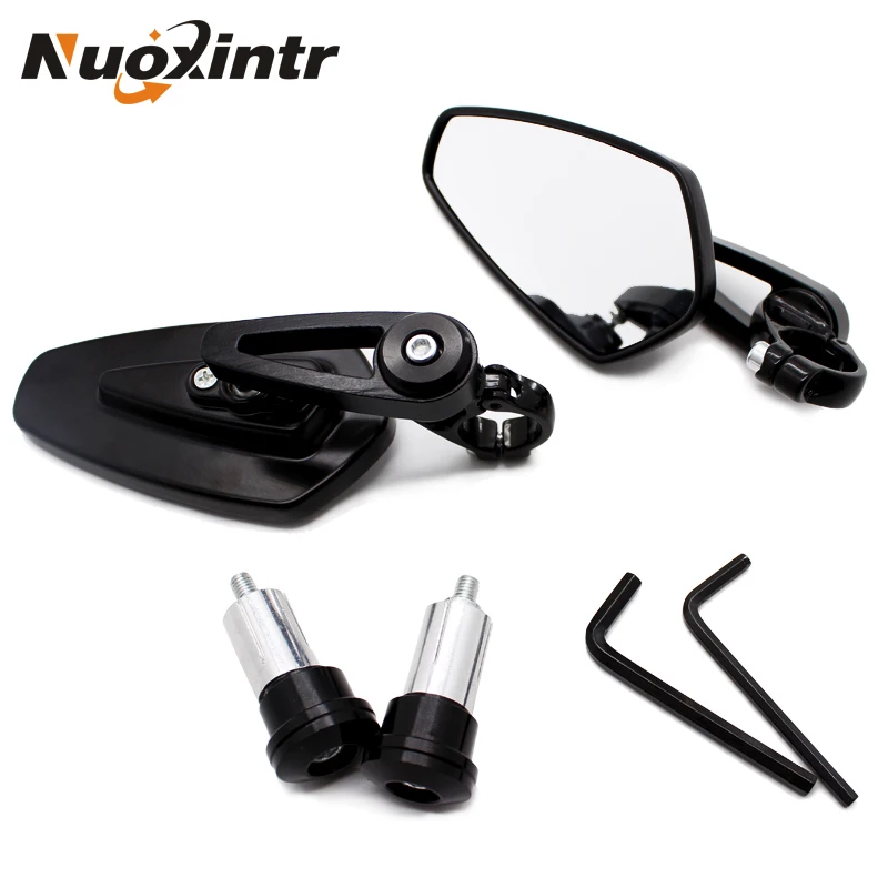 Nuoxintr Universa 7/8"22mm Motorcycle HandleBar End Mirrors Folding