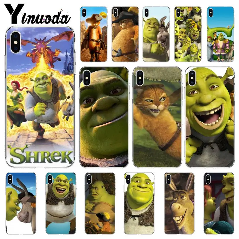 

Yinuoda Stupid and lovely Shrek Colorful Cute Phone Accessories Case for iPhone 5 5Sx 6 7 7plus 8 8Plus X XS MAX XR