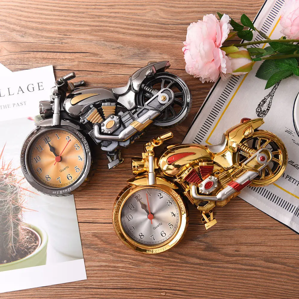 Creative Design Motorcycle Quartz watch Birthday Gift Creative Vintage Desktop Pocket Watches Motorbike Pattern Cool