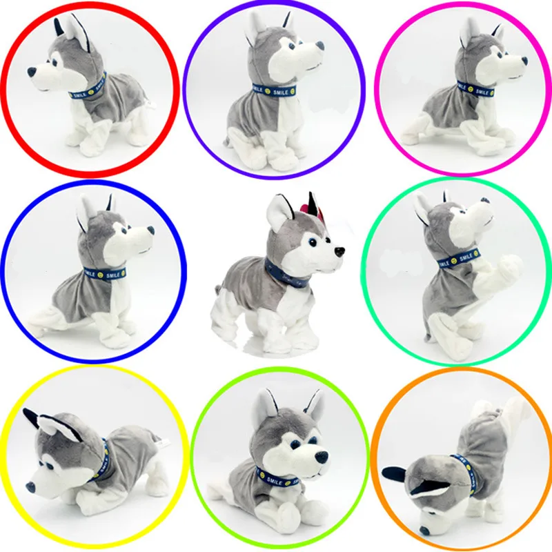 Электронные игрушки звук Управление робот Товары для собак кора стенд ходьбы милый собака Интерактивная электронный Хаски Пудель пекинес дети Игрушечные лошадки B234