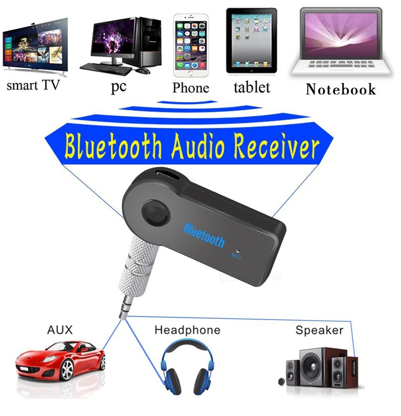 Quality Bluetooth AUX Audio 3.5MM Jack Music Bluetooth Receiver Car Kit Wireless Speaker Headphone MP3 Music Adapter Hands Free (3)