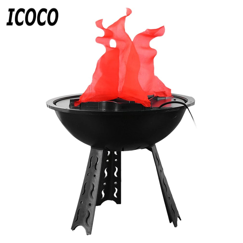 

ICOCO Electronic Simulation Flame Lamp Vertical Triangle Brazier Lamp For Bonfire Magic Party Halloween Decor Simulated Lamp