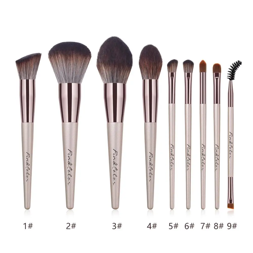 1 Pcs Champagne Makeup Brushes For Foundation Powder Blush Eyeshadow Concealer Lip Eye Make Up Brush Cosmetics Beauty Tools | Красота и
