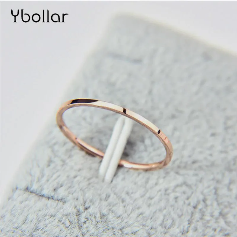 

Ybollar Round Rings For Women Men 1mm Thin Stainless Steel Wedding Couples Ring Smooth Simplicity Fashion Jewelry