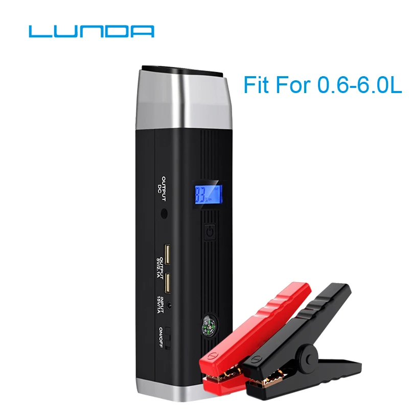 

LUNDA Car Jump Starter high Peak Current Battery Fashionable Battery Booster Diesel Petrol Starting Emergency Auto Power Bank