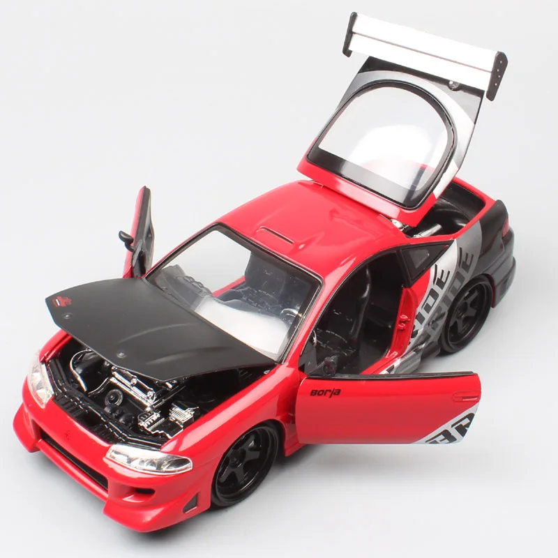 1/24 Jada 1995 Mitsubishi Eclipse, гоночные литые автомобили, металлическая спортивная модель автомобиля, масштабные игрушки, миниатюрный подарок для мальчика