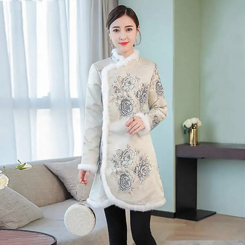 Женское платье Осень зима новинка ретро китайский стиль Cheongsam 2020 модное новое с