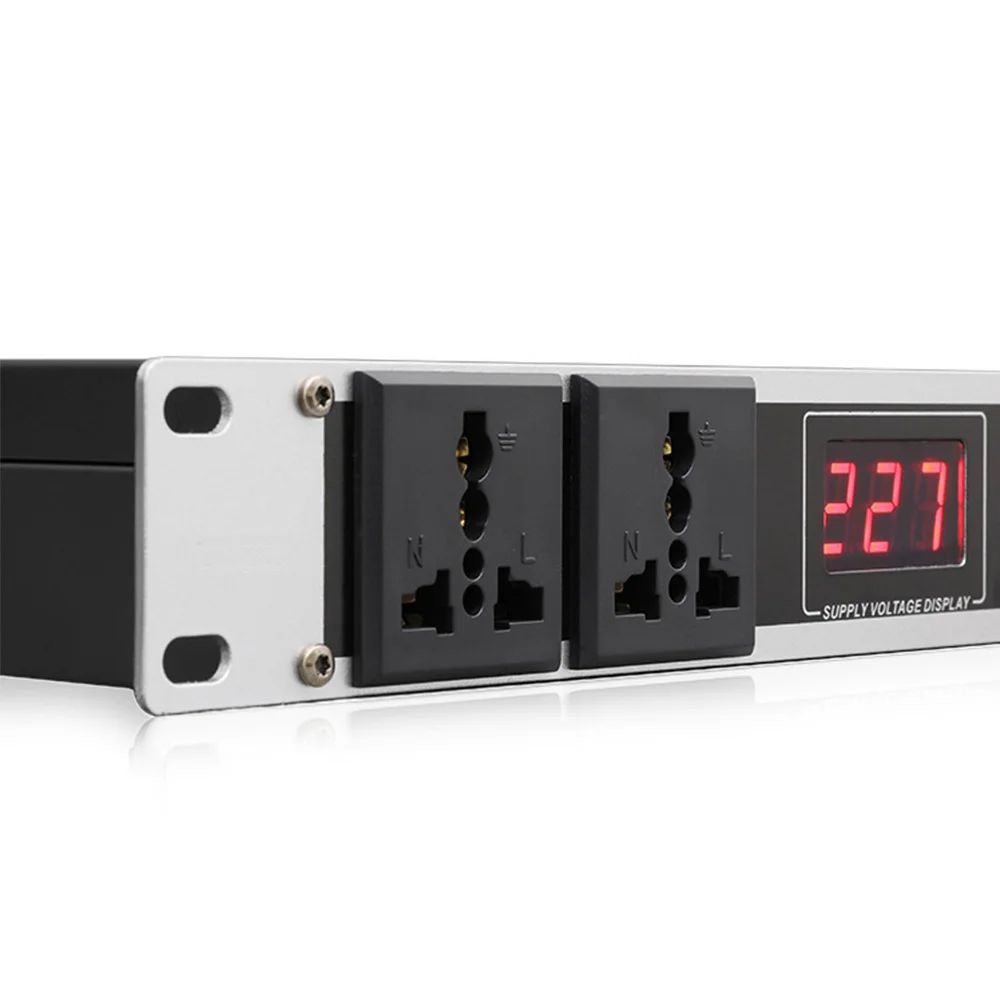 Professional stage 8/10 way power sequencer socket