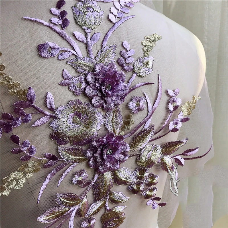 9 цветов жемчужный бисер 3D Цветы DIY патч Кружева Аппликация Свадебное платье Декор цветочный костюм с патчем ручной работы