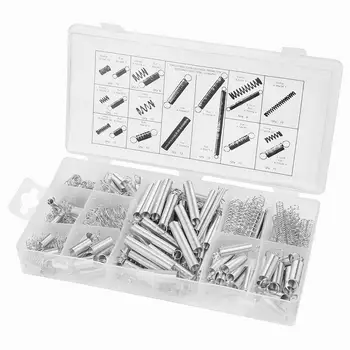 

High Quality 200pcs/Set 20 Sizes Carbon Steel Compression Extension Springs Assortment Kit With Box Hardware Tools
