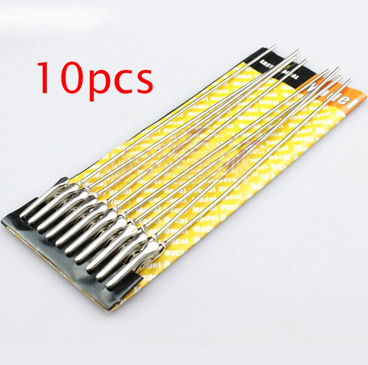 

10PCS Coloring Tool Model Color Painted Clip Metal Clamp With Pole Rod Handle Painting Tool For Tamiya Mini 4WD Racing Car Model