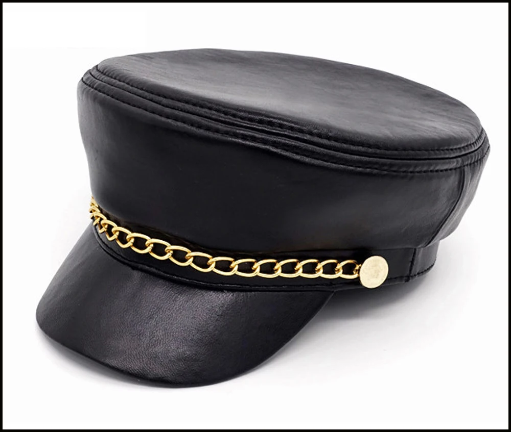 real leather cap