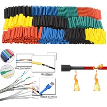 164 stücke Verschiedene Schrumpf Tube Set Polyolefin Schrumpfen Draht Kabel Isolierten Schlauch Schrumpf Schläuche Kit