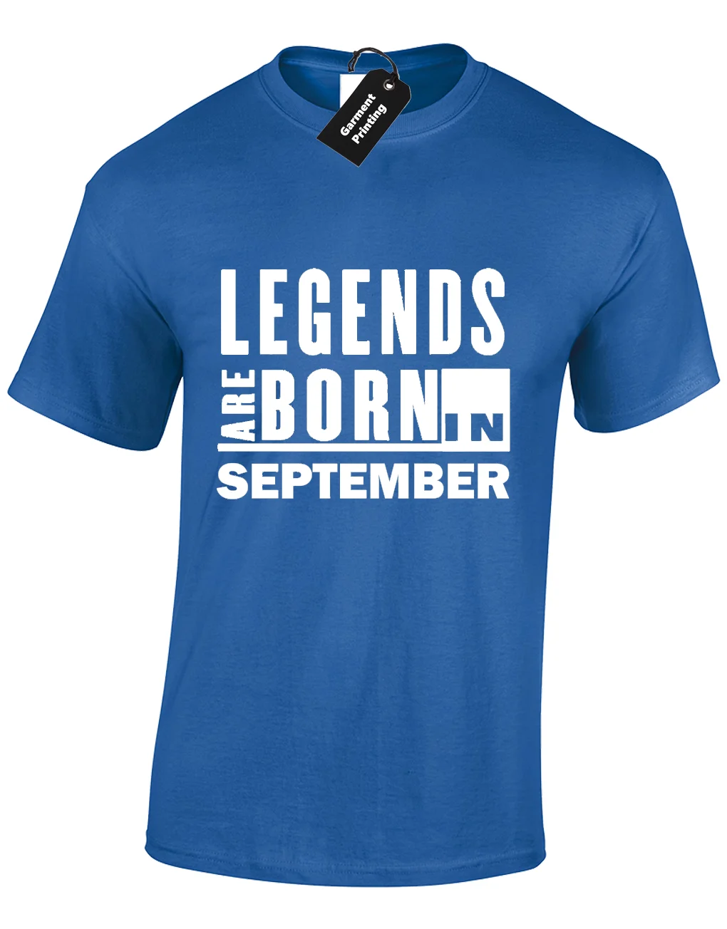 LEGENDS ARE BORN IN SEPTEMBER Мужская футболка классный забавный подарок на день рождения