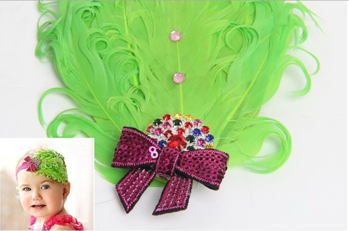 Детская эластичная повязка на голову с перьями|gift bags for food|headband babyheadband flower |