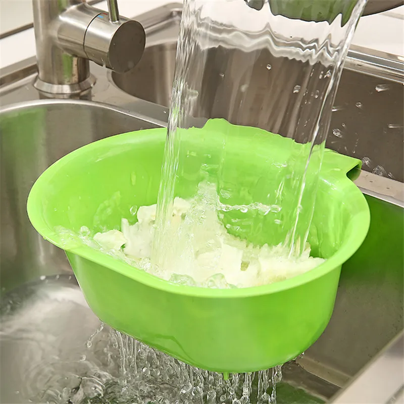 Hanging Faucet Basket Practical Kitchen Washing Rack 4Colors Vegetable