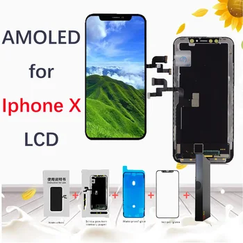 2pcslot OEM GX AMOLED Quality LCD  For iPhone X LCD Display With Touch Screen Digitizer Assembly Replacement Free DHL