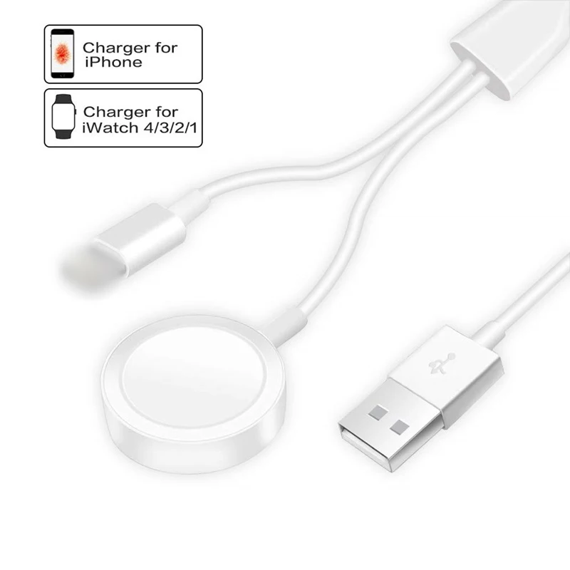 

2 In 1 Magnetic Fast Wireless Charger For Apple Watch 4 3 2 1 Quick Charge Portable Mobile Phone Charger For iPhone X XS XR 8 7