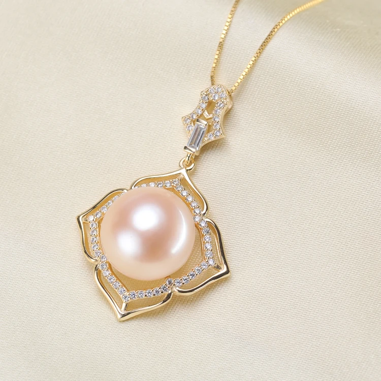 

925 steel seal Pearl Pendant Mount Accessories No Pearls Woman Pearl Necklace Pendant Jewelry Making Gifts