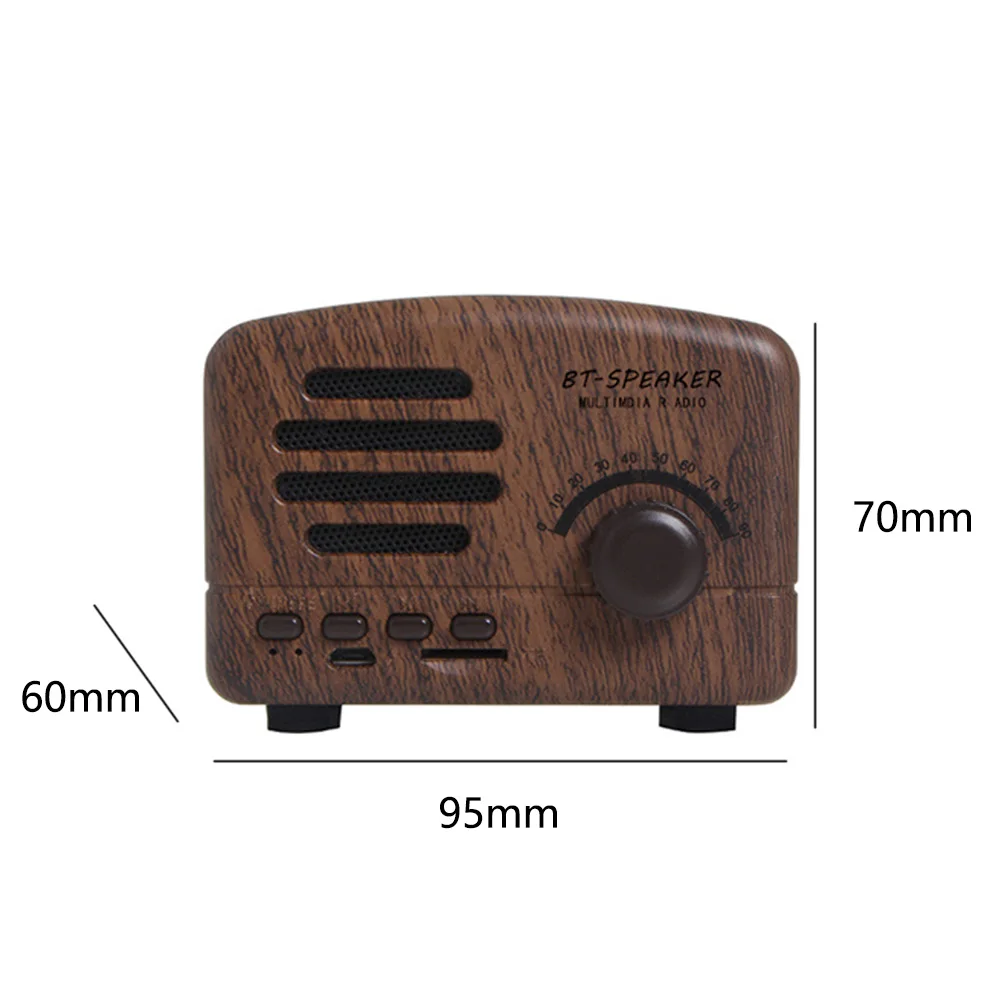 Mini Radio With Rechargeable Battery USB Support Card Shortwave AM FM Retro Home Bluetooth Speaker Portable Receiver Stereo