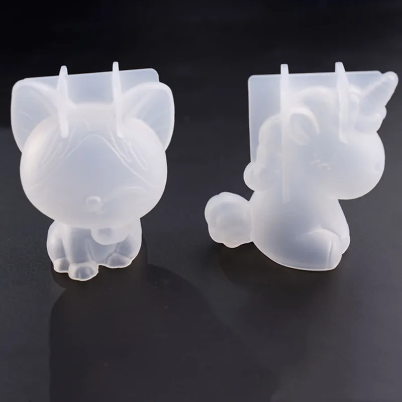 Unicorn-kitten-transparent-mirror-silicone-mold-DIY-fondant-mousse-mold-Decoration-mould (1)