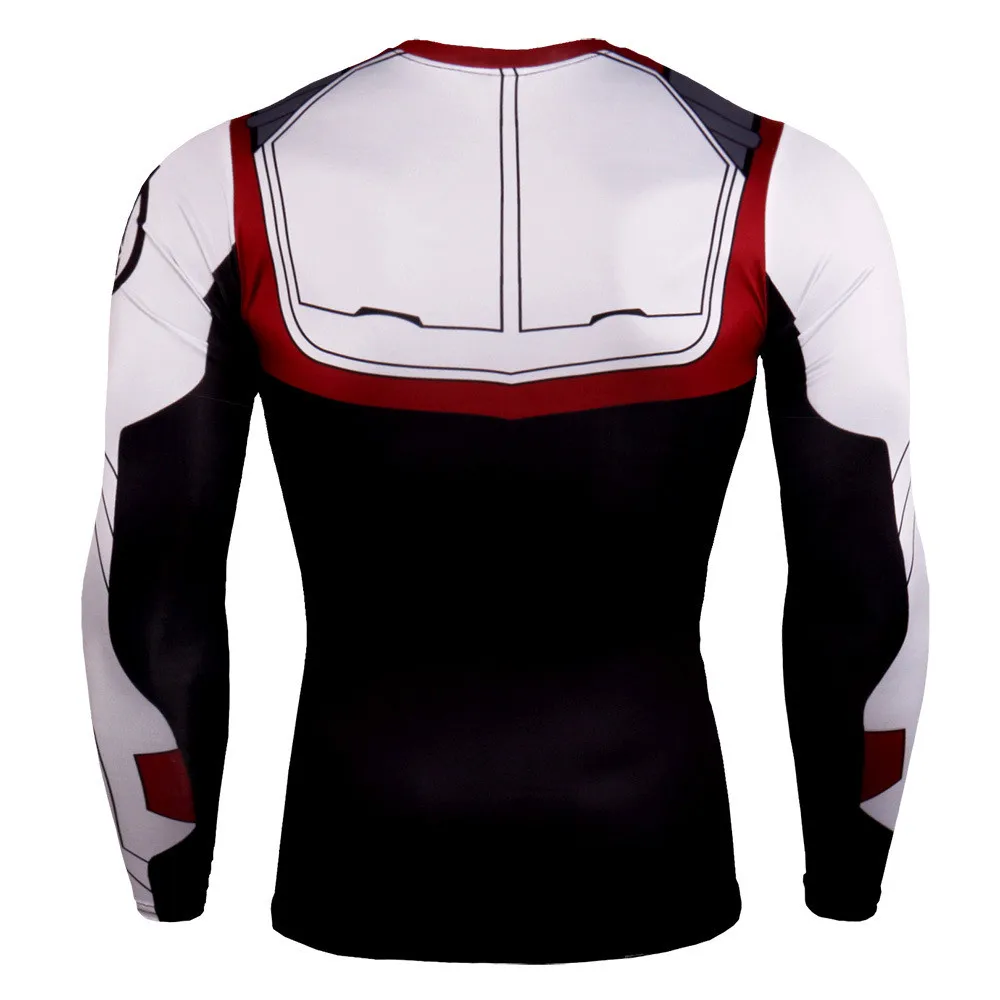 3D Avengers Endgame Realm Cosplay T-shirt Iron Man Captain Marvel Captain America Black Widow Costume Sports Long Sleeve T-Shirt