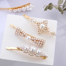 Милые жемчужные металлическая заколка для волос для Для женщин девочек шпилька для волос с горным хрусталем заколка зажим для волос Бобби Праздничная свадебная брошь Аксессуары Укладка волос