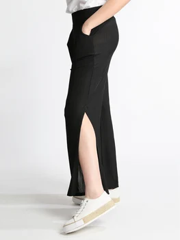 

Palazzo pants soft trousers-Black