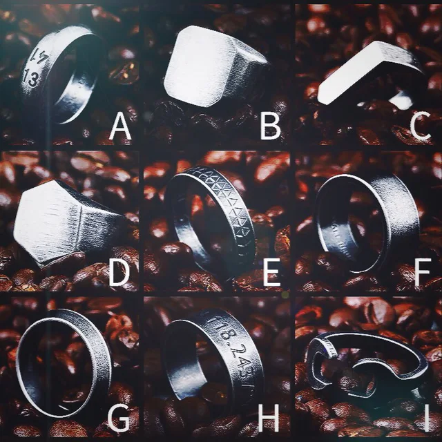 Beier 316L Stainless Steel high polish kinds of geometric shapes Antique silver Beier 316L Stainless Steel high polish kinds of geometric shapes Antique silver