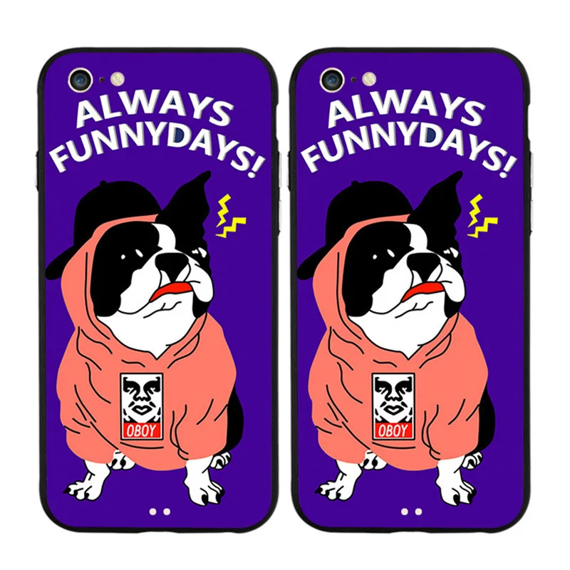 Y-ZU Phone Case For iPhone 6 6s 7 8 plus X Creativity Funny dog Hand Shell Personality Silicone edge protection Free Shipping |