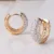 GULICX Round Crystal Earrings for Women Gold color Hoop Earrings CZ ...