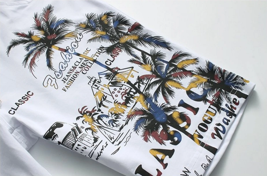 2018 новые модные летние шорты наборы для ухода за кожей для мужчин повседневное кокосовый остров купальные костюмы с принтами китайский