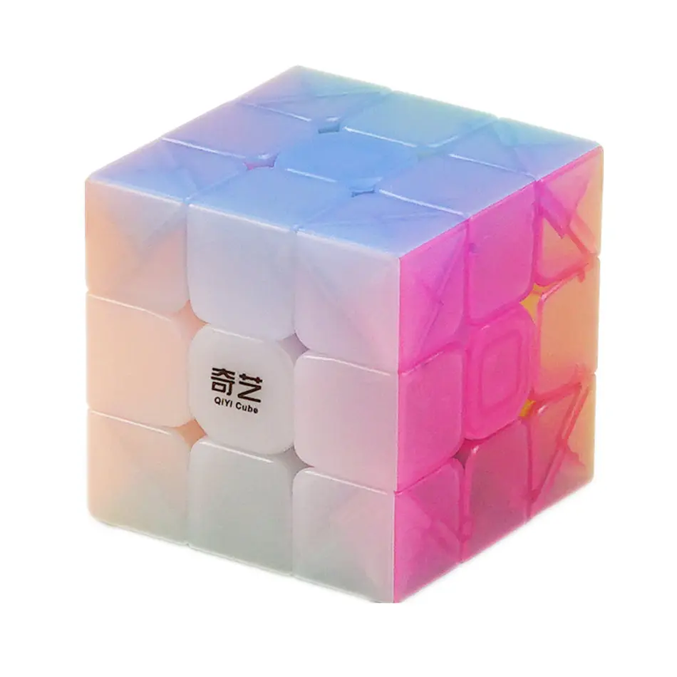 Qiyi 3x3 кубик рубика желе цвет липкий 3x3x3 волшебный куб 3 слоя скоростной куб профессиональные игрушки-головоломки для детей Детские Подарочные игрушки