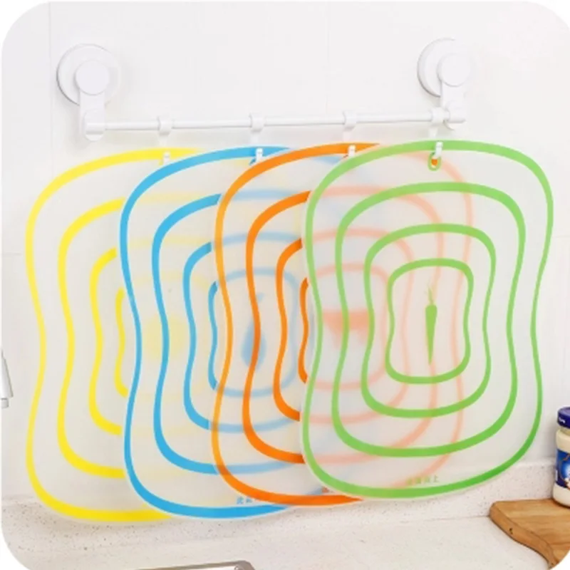 

Plastic Chopping Board Flexible Kitchen Plastic Chopping Block Cutting Board Breadboard Non-slip Cutting Block 4pcs/lot
