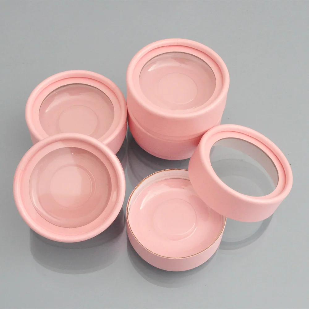 

20pcs/pack wholesale false eyelash packaging box lash boxes packaging custom logo faux mink lashes strip round empty case vendor
