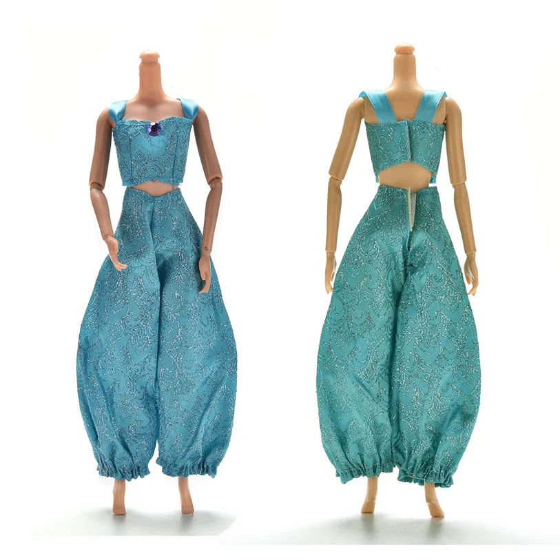 2 Pcs/set Fashion Cross Top Wide Leg pants For Latin Princess Dolls Yoga Clothes