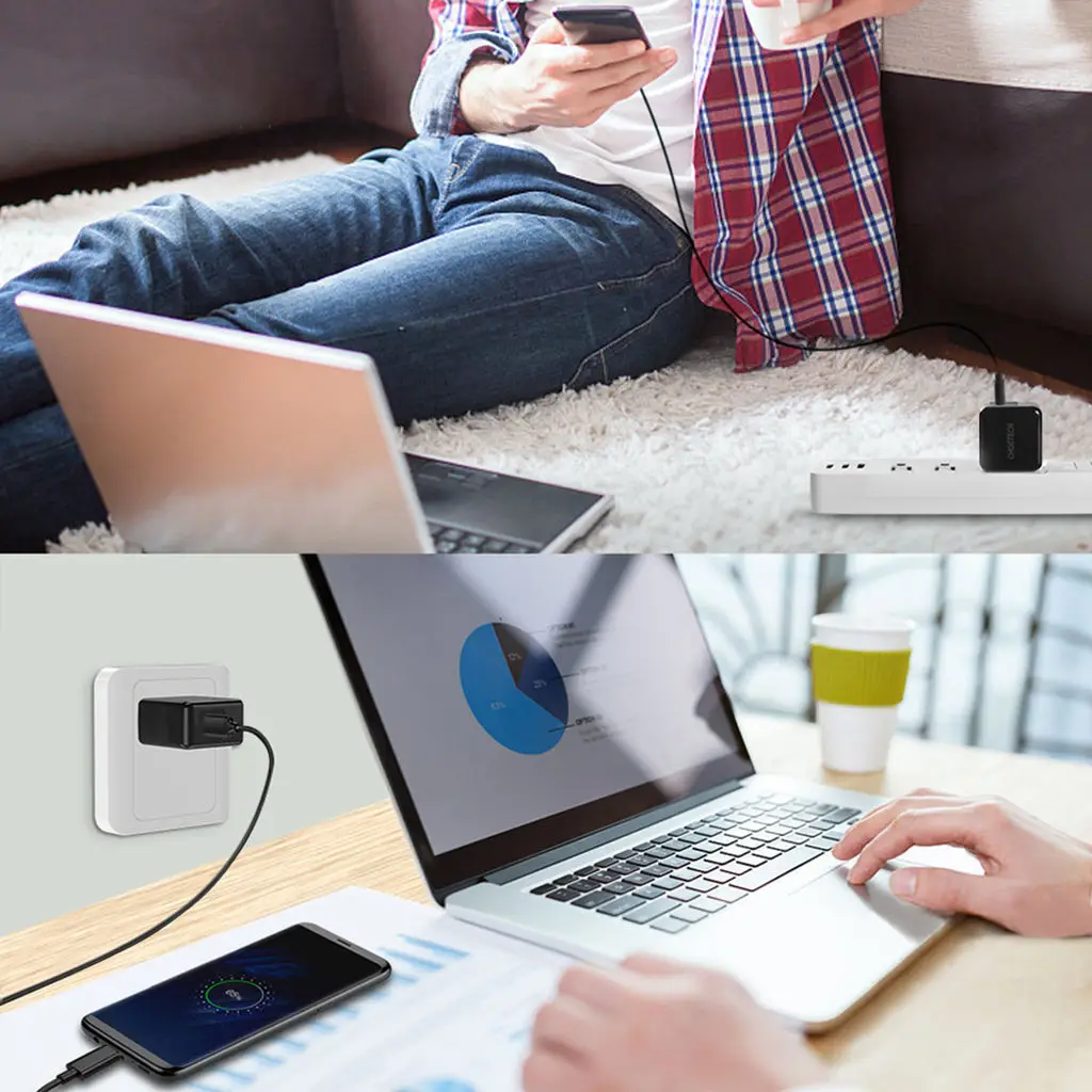 Choetech Quick Charge 3,0 18 W стены Usb Зарядное устройство для Iphone Xr Xs X 8 8 плюс мобильный телефон Зарядное устройство для Galaxy S9 плюс Note8 (ЕС Pl