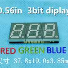 0,5" 0.56in SMD цифровая трубка общий анод красный/зеленый. Синий 3-значный светодиодный модуль дисплея 0,56 дюймов 7 сегментный 3 цифровой светодиодный дисплей