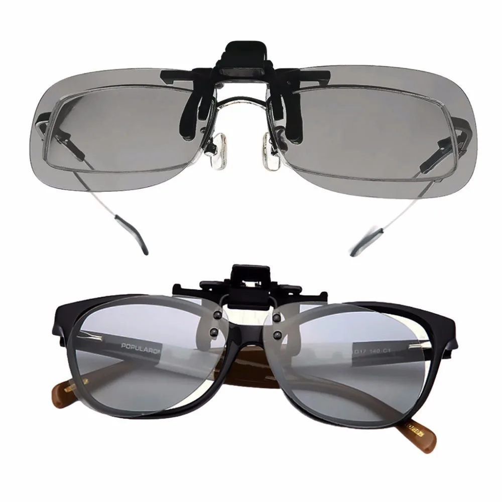 1 Pair Clip On Type Passive Circular Polarized 3D Glasses Clips for 3D TV Movie