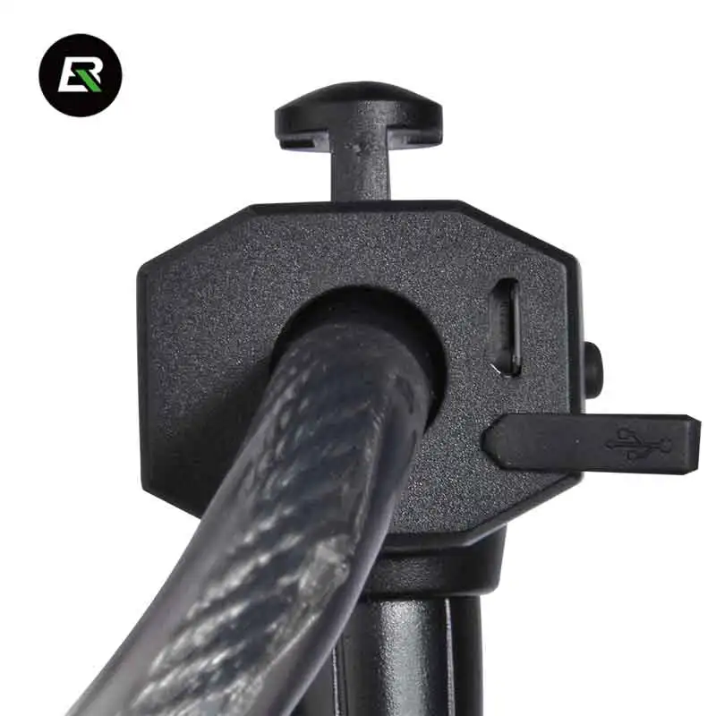 Perfect Rockbros 2 in 1 Bike Accessories Bicycle Light+Lock USB Rechargeable Waterproof Taillight 1.2 m Copper Wheel Lock Light Ciclismo 4